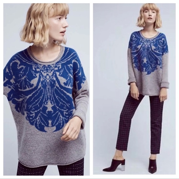 ANTHROPOLOGIE | Eri + Ali Jacquard Pullover  Sweater - Picture 1 of 7